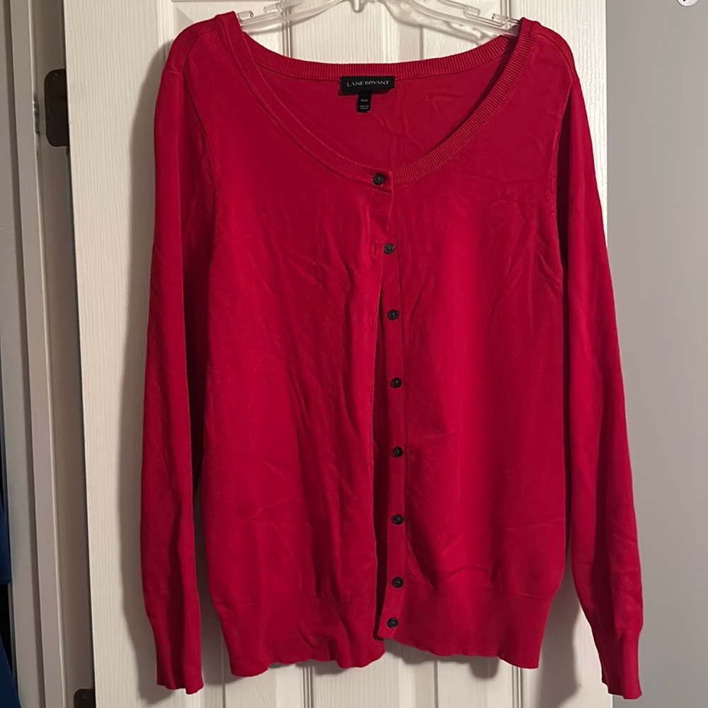 Red cardigan by Lane Bryant, size 14,16,